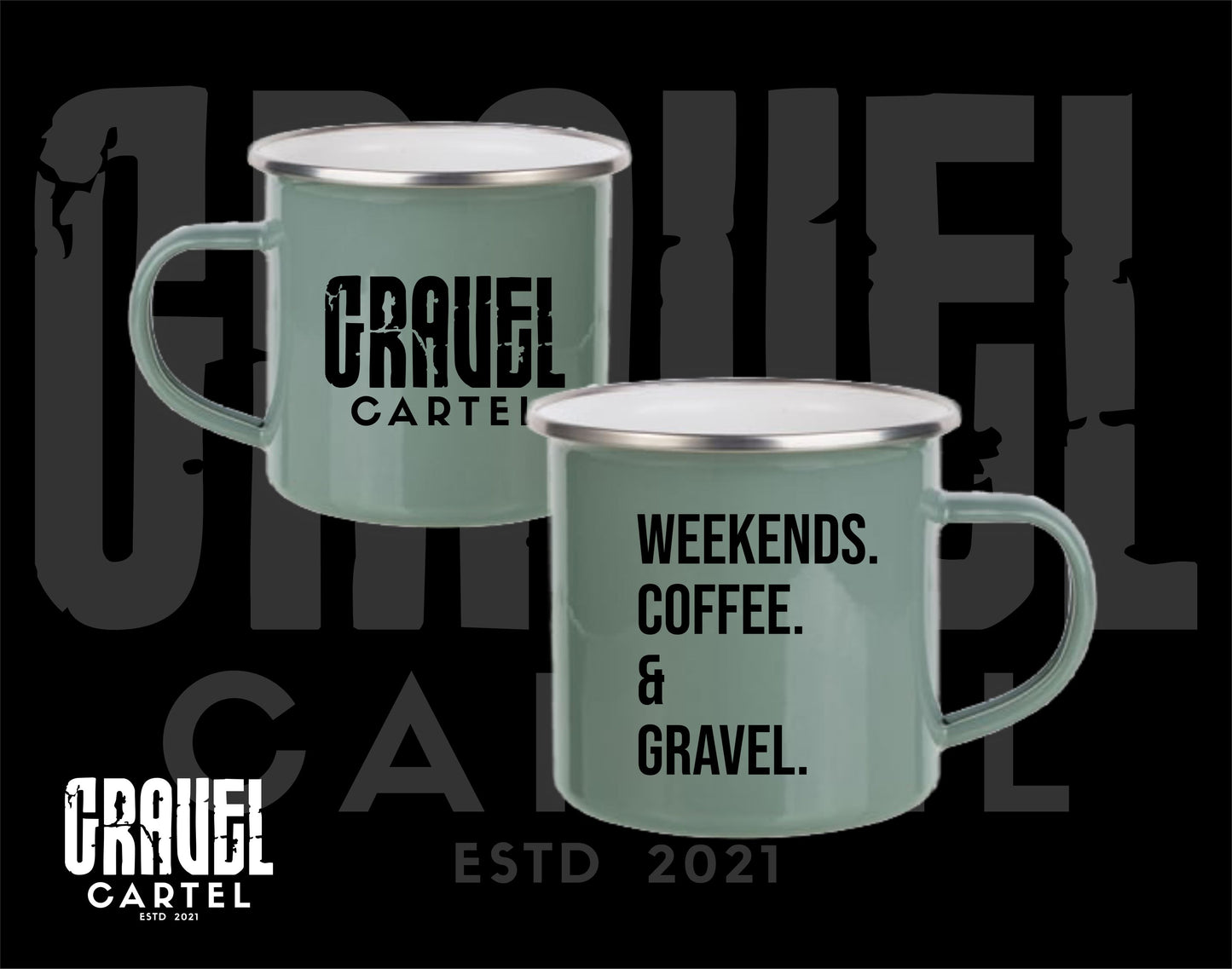 Gravel Cartel Enamel Mug