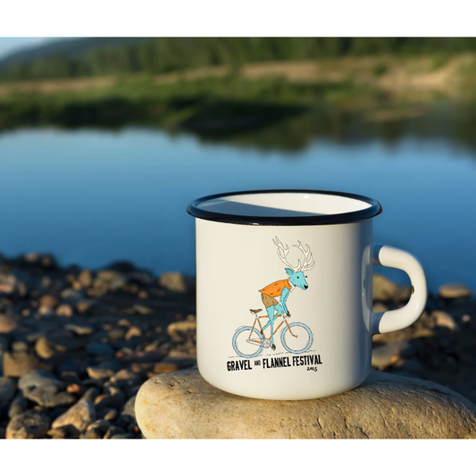 2025 Gravel and Flannel Enamel Mug