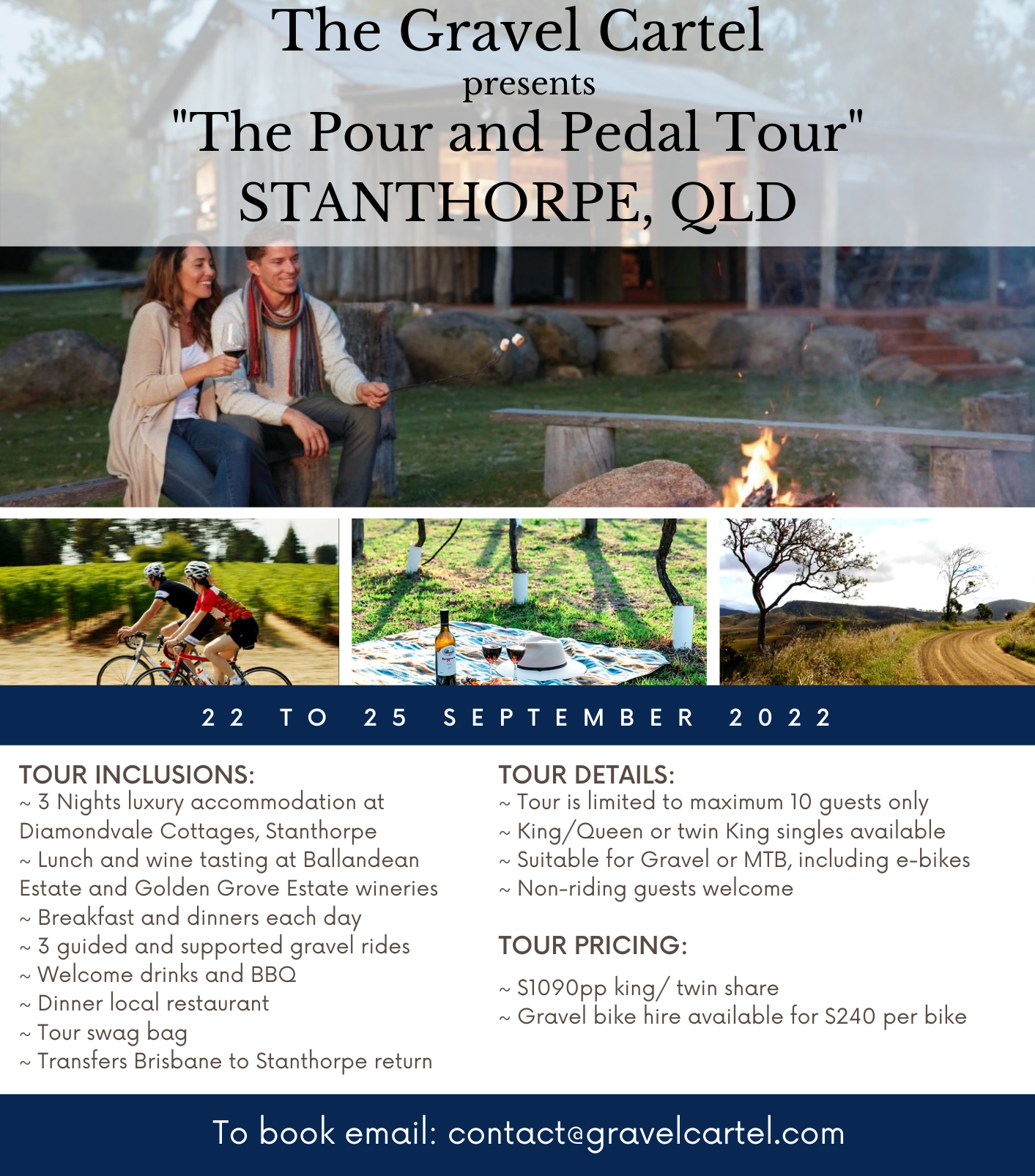 The Pour and Pedal Tour - Stanthorpe - September 2022