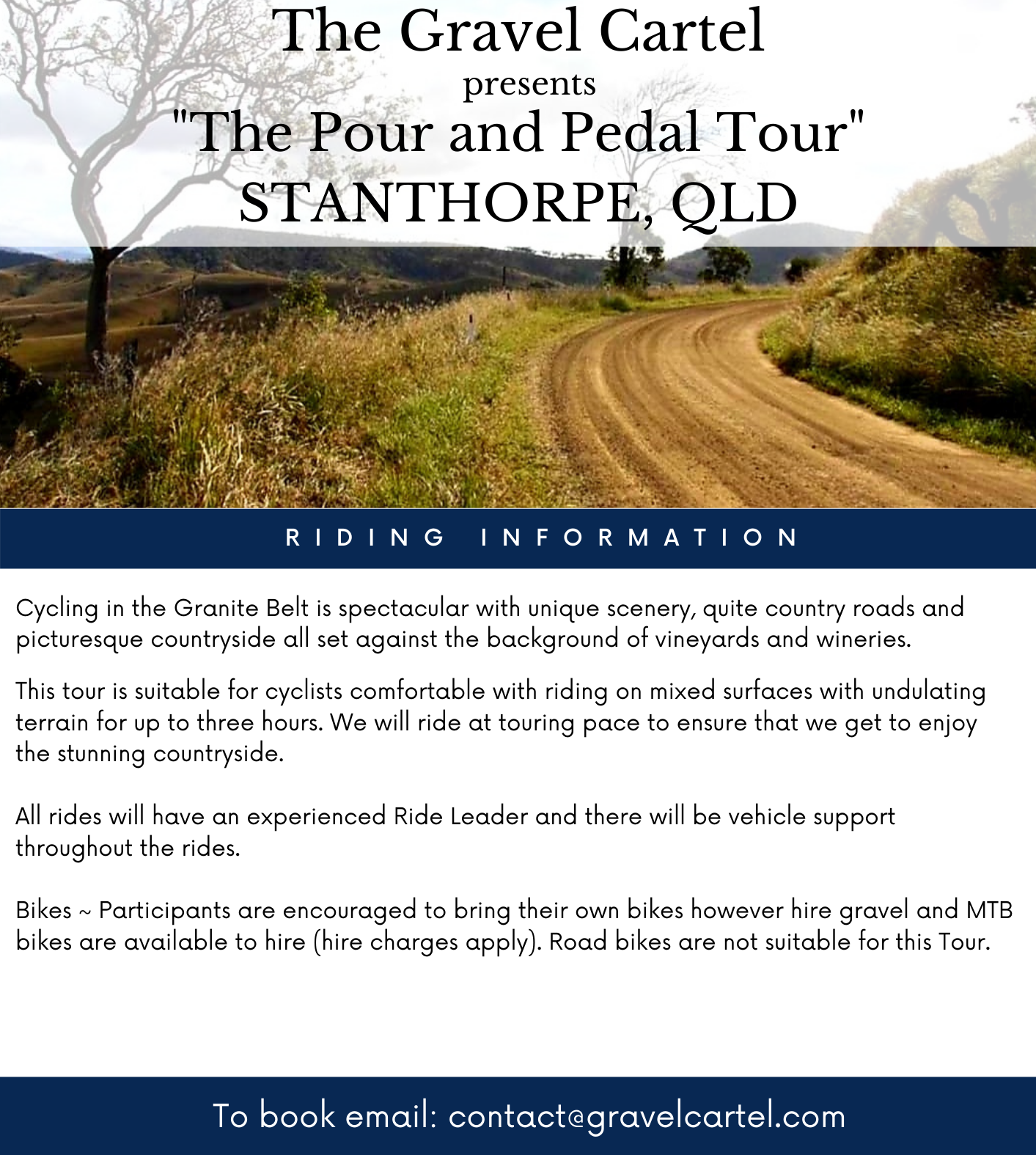 The Pour and Pedal Tour - Stanthorpe - September 2022