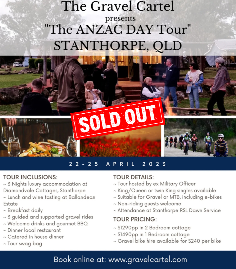 ANZAC Day Tour 2023 Stanthorpe Ride Sunshine Coast & The Gravel Cartel