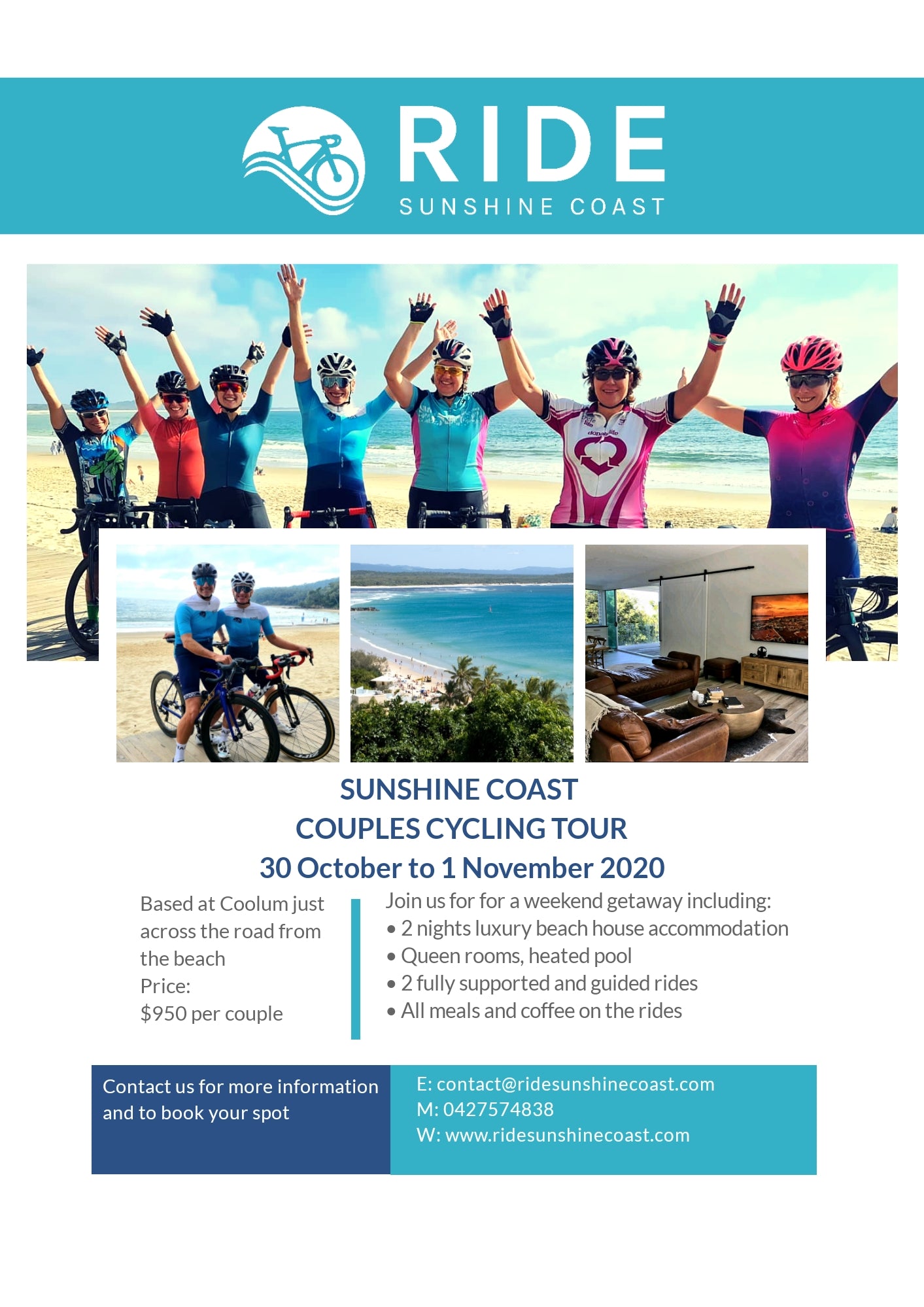 Couples Cycling Tour - Sunshine Coast - November 2020